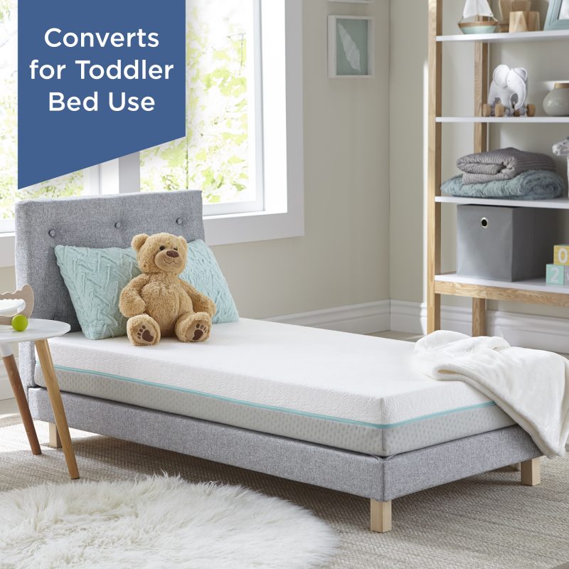 Converts to toddler bed for us