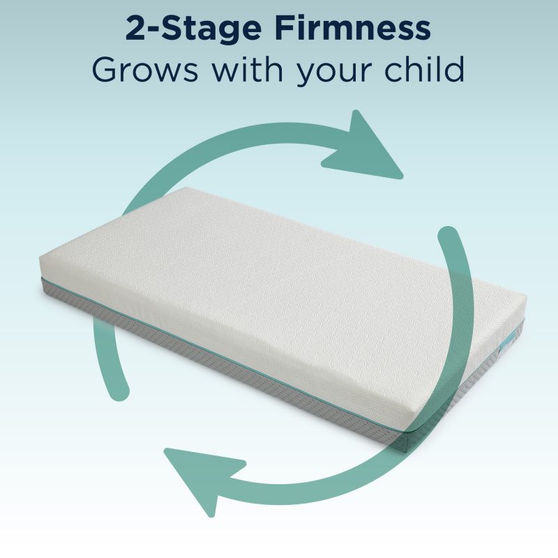 2-stage firmness for baby and toddler that grows with your child