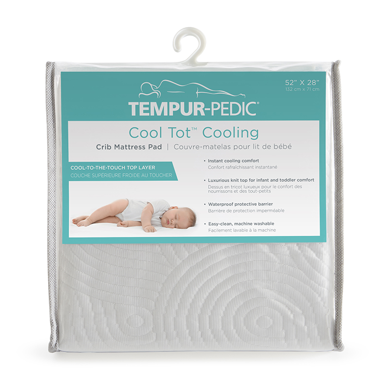 Tempur-Pedic® Cool Tot® Cooling Crib Mattress Pad - Pearl Image 9