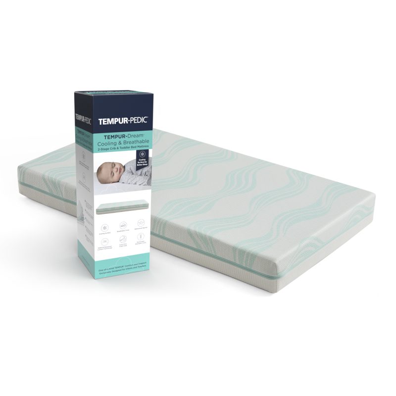 TEMPUR-DREAM COOLING & BREATHABLE 2-STAGE CRIB MATTRESS - Aqua Breeze Image 2