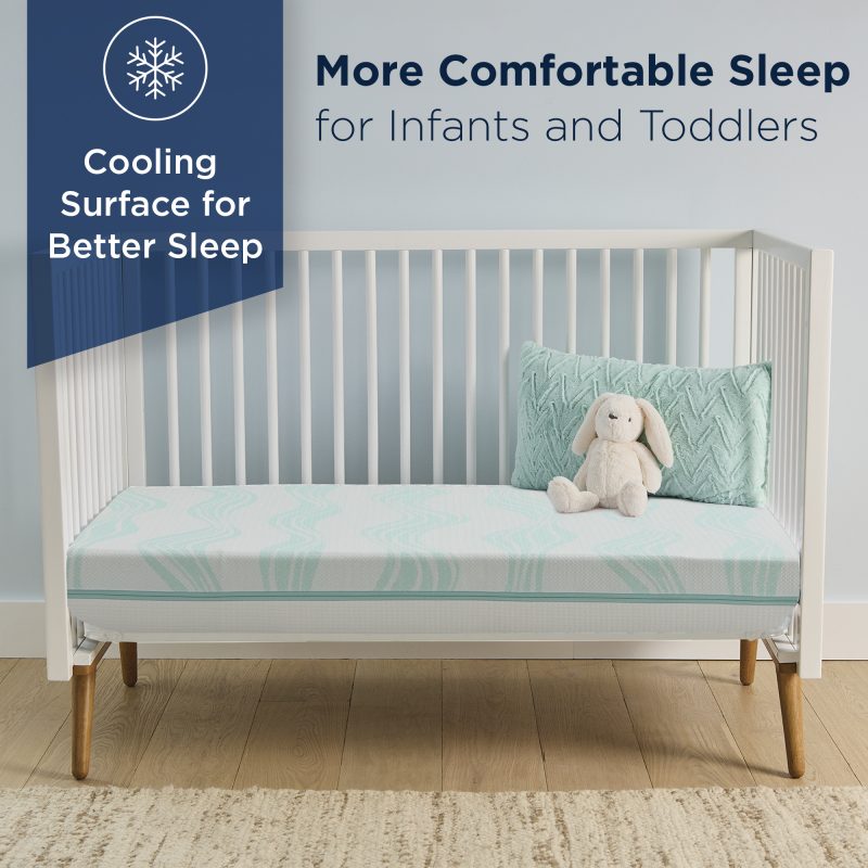 TEMPUR-DREAM COOLING & BREATHABLE 2-STAGE CRIB MATTRESS - Aqua Breeze Image 8