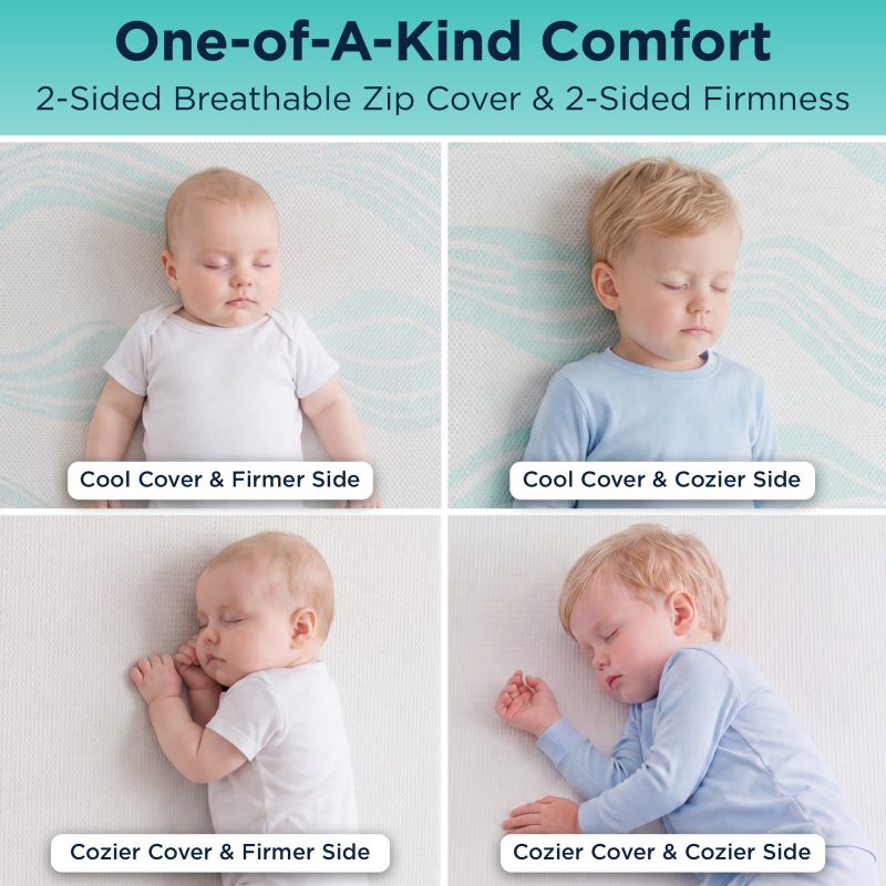 TEMPUR-DREAM COOLING & BREATHABLE 2-STAGE CRIB MATTRESS - Aqua Breeze Image 12