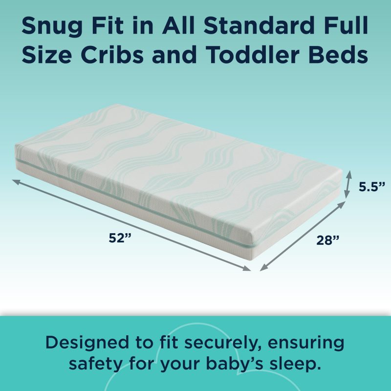 TEMPUR-DREAM COOLING & BREATHABLE 2-STAGE CRIB MATTRESS - Aqua Breeze Image 16